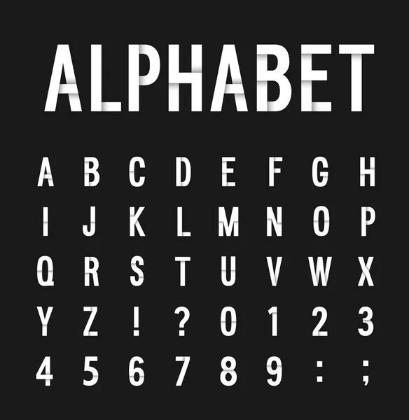 Kreativní papír abeceda. — Stockový vektor