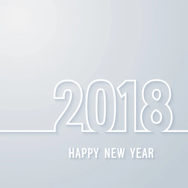 새 해 복 많이 받으세요 2018 종이 엽서. — 스톡 벡터