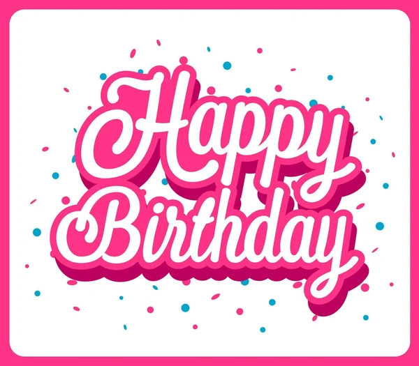 Tarjeta de felicitación feliz cumpleaños. — Vector de stock