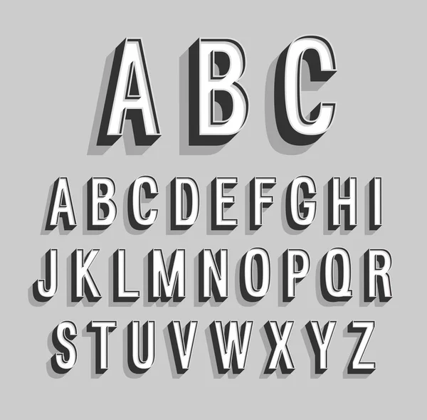 Retro alphabet. — Stock Vector