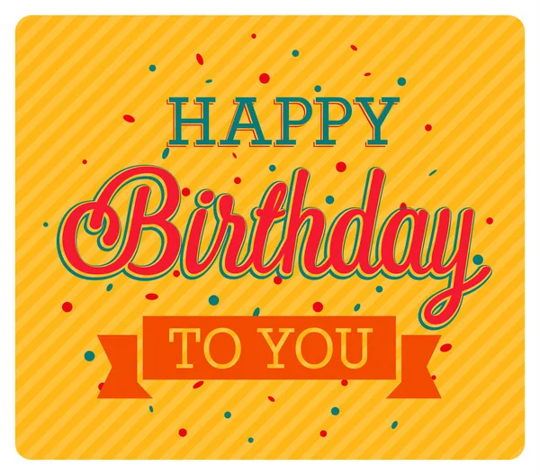 Tarjeta de felicitación feliz cumpleaños. — Vector de stock