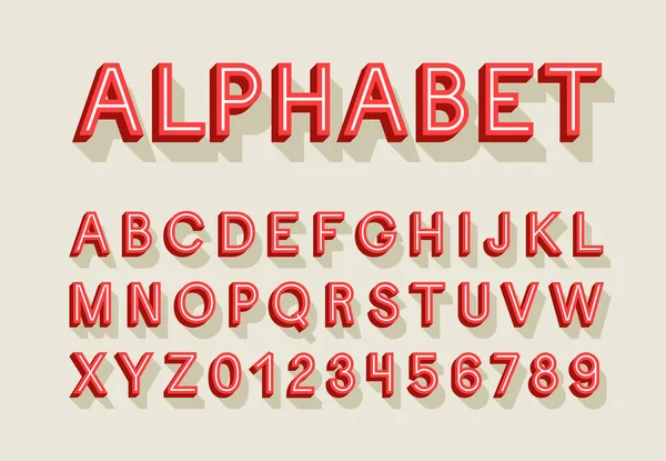 Retro-Alphabet. Stockillustration