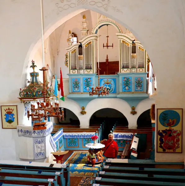 Staré Opevněné Středověké Saské Kostel Dirjiu Sedmihradsko Rumunsko — Stock fotografie