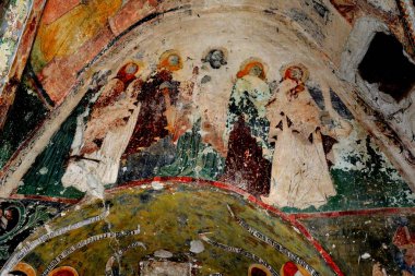 Bir Sakson Protestan kilisesinin olağandışı simgeler. Sakson Ortaçağ kilise Harman, Transilvanya güçlendirilmiş