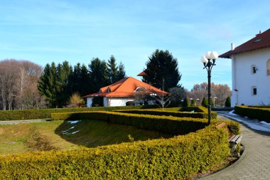 Avlu Ortodoks Manastırı Sambata, Transilvanya, Romanya.