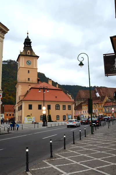 Typisch Stedelijke Landschap Van Stad Brasov Een Stadje Transsylvanië Roemenië — Stockfoto