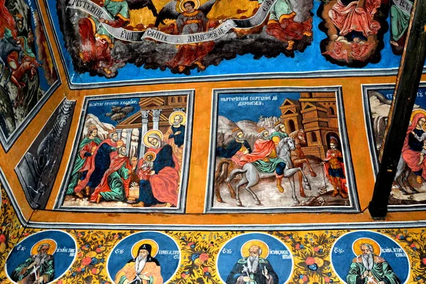 Ikony Kościele Cheia Klasztor Prahova Rumunia Klasztor Mnichów Był Poświęcony — Zdjęcie stockowe