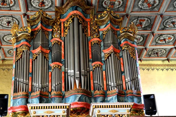 Ortaçağ Sakson kilise Codlea, en büyük Burzenland tarihi bölgesinde, Transilvanya, Romanya güçlendirilmiş. — Stok fotoğraf