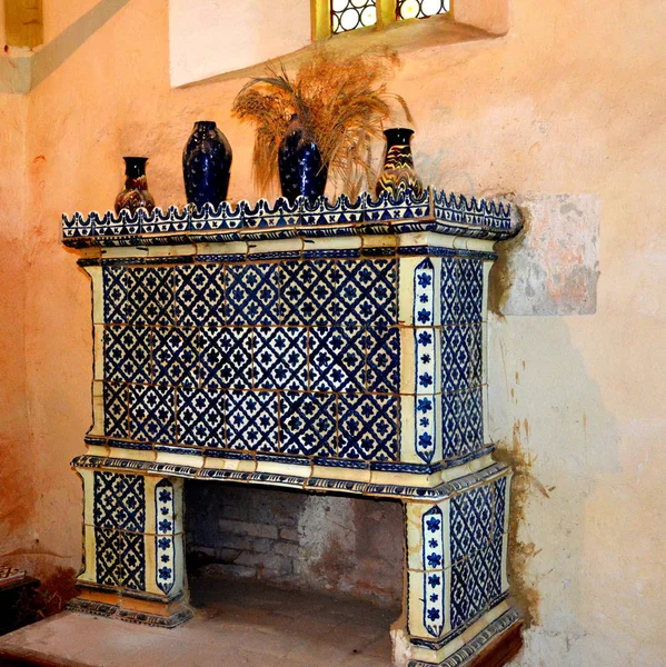 Interior Iglesia medieval fortificada Biertan, Transilvania . —  Fotos de Stock