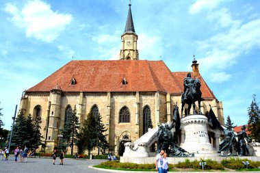 Eski Romanya şehir Cluj-Napoca, Klausenburg, Transilvanya kentsel peyzaj