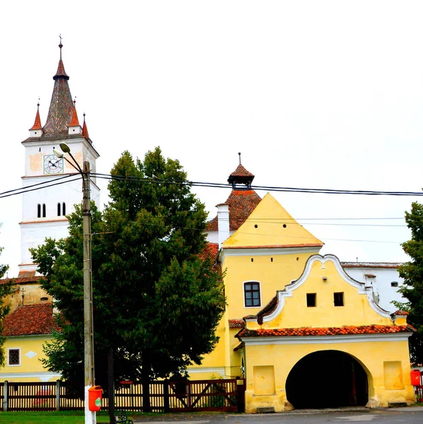 Eglise Médiévale Saxonne Fortifiée Harman Transylvanie Roumanie — Photo