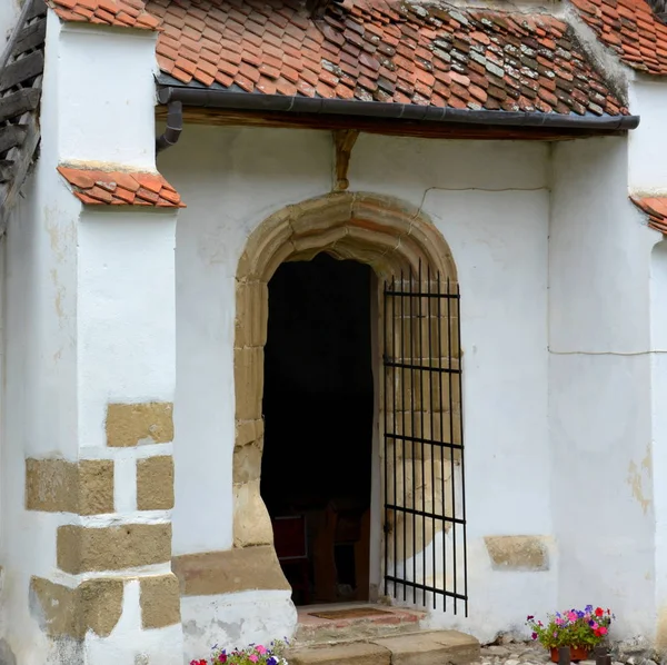 Chiesa Fortificata Sassone Medievale Harman Transilvania Romania — Foto Stock