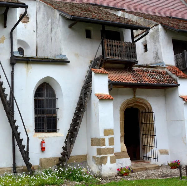 Chiesa Fortificata Sassone Medievale Harman Transilvania Romania — Foto Stock