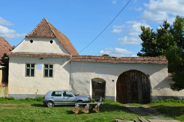 Typiska Hus Byn Krit Kreutz Transsylvanien Byborna Började Bygga Singel — Stockfoto