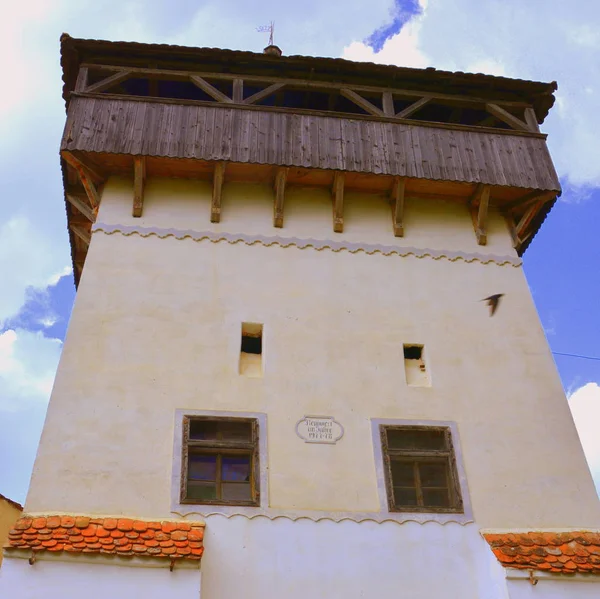 Iglesia Medieval Fortificada Saxon Ungra Una Comuna Condado Braov Rumania —  Fotos de Stock