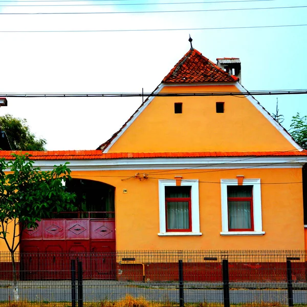 Typische Boer Huizen Het Dorp Vulcan Een Van Belangrijkste Dorpen — Stockfoto