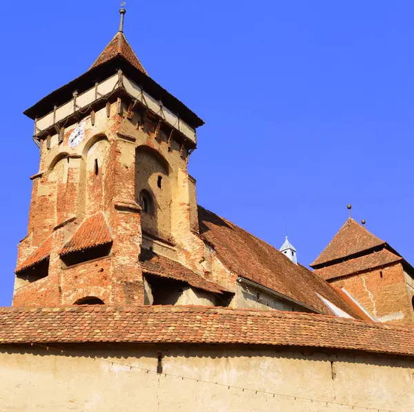 Chiesa Fortificata Medievale Val Vigneti Transilvaniala Chiesa Fortificata Valea Viilor — Foto Stock