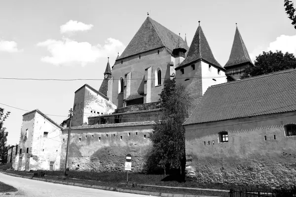 Müstahkem Ortaçağ Kilise Biertan Önemli Sakson Köyleri Ile Transilvanya Unesco — Stok fotoğraf