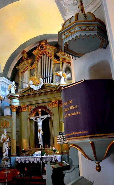 Opevněné Saské Středověký Kostel Obci Viscri Součástí Von Deutschweikirch Sedmihradsko — Stock fotografie