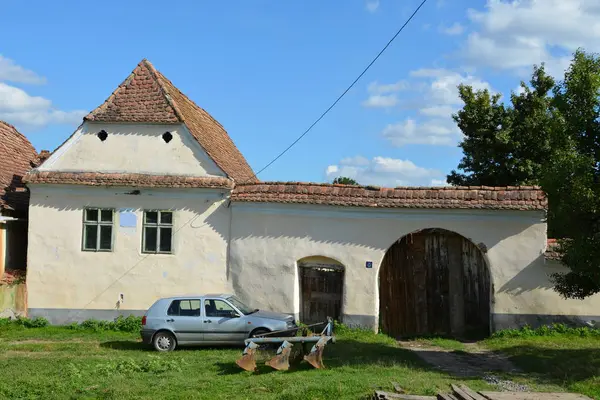 Maison Typique Dans Village Crit Kreutz Transylvanie Les Villageois Ont — Photo