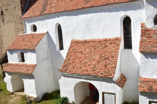 Erődített Szász Középkori Templom Falu Viscri Kirchenburg Von Deutschweikirch Transylvania — Stock Fotó