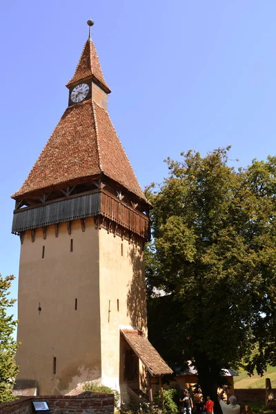 Opevněný Středověký Kostel Biertan Jedním Nejvýznamnějších Saské Vesnice Opevněné Kostely — Stock fotografie