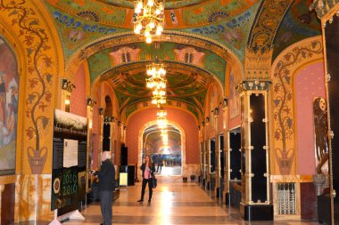 Hall Targu Mures, Romanya, Transilvanya merkezi güzel Romen şehirde kültür Palast.