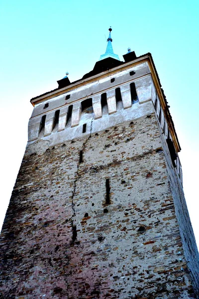 Medieval Fortified Saxon Church Saschiz Keisd Transilvânia Igreja Fortificada Uma — Fotografia de Stock