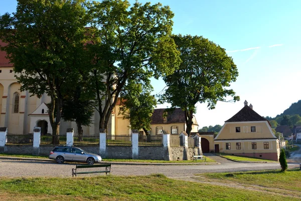 Medeltida Befäst Saxiska Kyrkan Saschiz Keisd Transsylvanien Den Berikade Kyrkan — Stockfoto