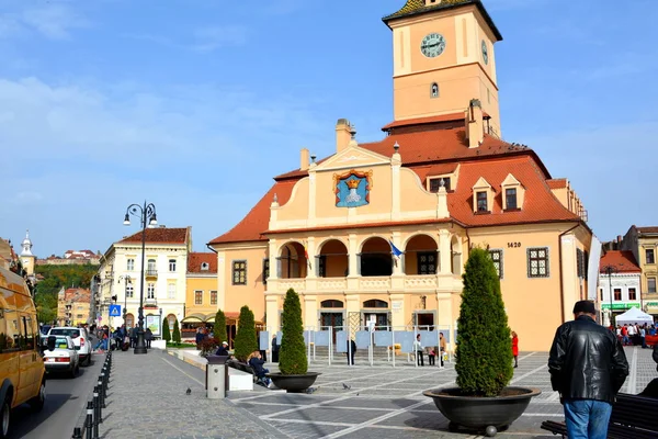 Typical Urban Landscape City Brasov Town Situated Transylvania Romania Center — Stock Photo, Image