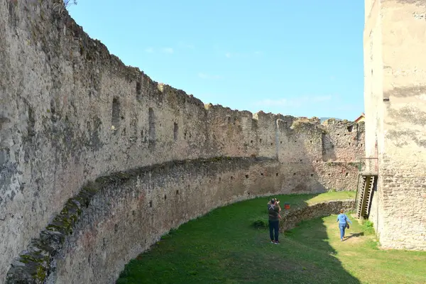 Igreja Saxão Fortificado Medieval Calnic Transilvânia Uma Aldeia Conhecida Por — Fotografia de Stock