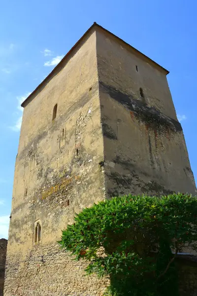 Mittelalterliche Sächsische Festungskirche Calnic Siebenbürgen Einem Dorf Das Für Seine — Stockfoto