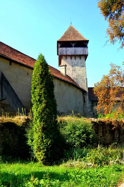 Mittelalterliche Sächsische Festungskirche Calnic Siebenbürgen Einem Dorf Das Für Seine — Stockfoto