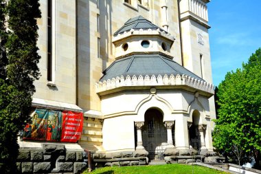 Ortodoks Katedrali. Kentsel peyzaj eski Romanya şehir Cluj-Napoca, Klausenburg, Transilvanya, Romanya