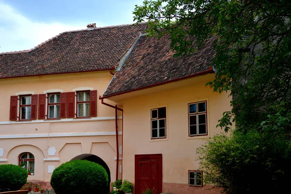 Paisaje Rural Típico Casas Campesinas Pueblo Cristian Condado Brasov Transilvania — Foto de Stock