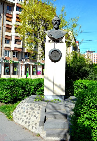 Statue Comme Décor Sur Les Places Ville Paysage Urbain Dans — Photo