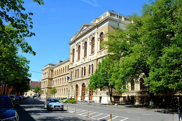 Universität Babys Bolyai Stadtlandschaft Der Rumänischen Altstadt Cluj Napoca Klausenburg — Stockfoto