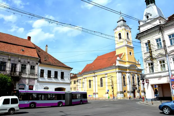 Kentsel Peyzaj Eski Romanya Şehir Cluj Napoca Klausenburg Transilvanya Romanya — Stok fotoğraf