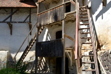  Sakson ortaçağ kilise Homorod, Transilvanya, Romanya güçlendirilmiş