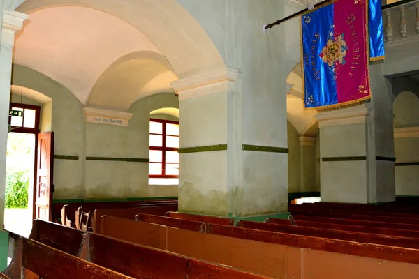 Středověké Opevněné Saský Kostel Obci Cristian Župě Sibiu Sedmihradsko Rumunsko — Stock fotografie