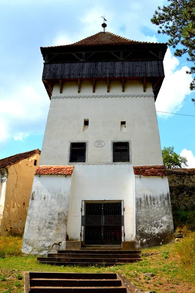 Eglise Saxonne Médiévale Fortifiée Ungra Commune Comté Braov Roumanie Ici — Photo