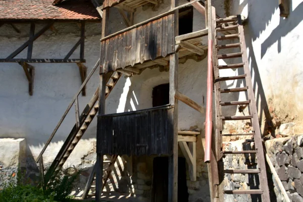  Sakson ortaçağ kilise Homorod, Transilvanya, Romanya güçlendirilmiş