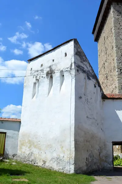 Iglesia Medieval Saxon Fortificada Homorod Transilvania Rumania —  Fotos de Stock