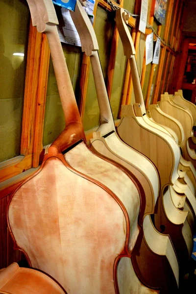 Violins Violin Factory Reghin Transylvania Romania — Stock Photo, Image