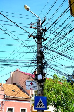 Kablo ve teller Bükreş, Romanya, Avrupa'nın bir arapsaçı
