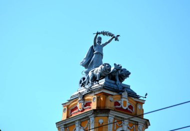 Şehir Cluj-Napoca, Transylvania, Romanya tipik kentsel peyzaj. Bu güzel bir bimillenian Romen kasabası. 