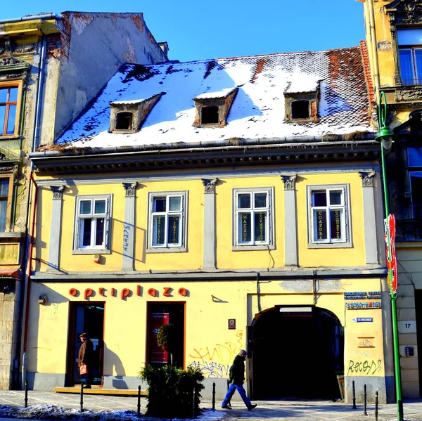 Typická Městská Krajina Města Brasov Město Ležící Rumunsku Centru Země — Stock fotografie