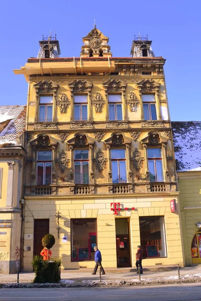 Typisch Stedelijke Landschap Van Stad Brasov Een Stadje Transsylvanië Roemenië — Stockfoto