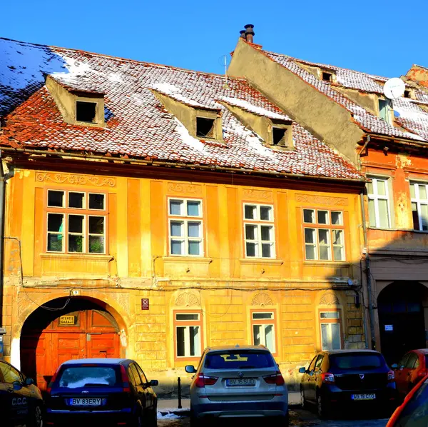 Typická Městská Krajina Města Brasov Město Ležící Rumunsku Centru Země — Stock fotografie