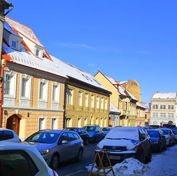 Paysage Urbain Typique Ville Brasov Une Ville Située Transylvanie Roumanie — Photo